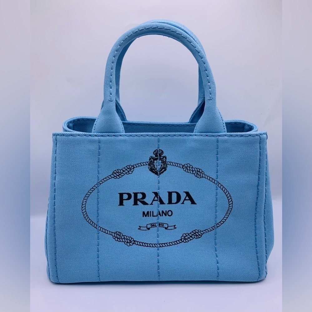 Prada Canapa Logo Tote - Beautiful Blue 🩵